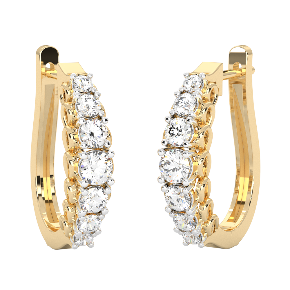 Buy Shaya by CaratLane The Precious One 7 Stone Earrings in Gold Plated 925  Silver Online